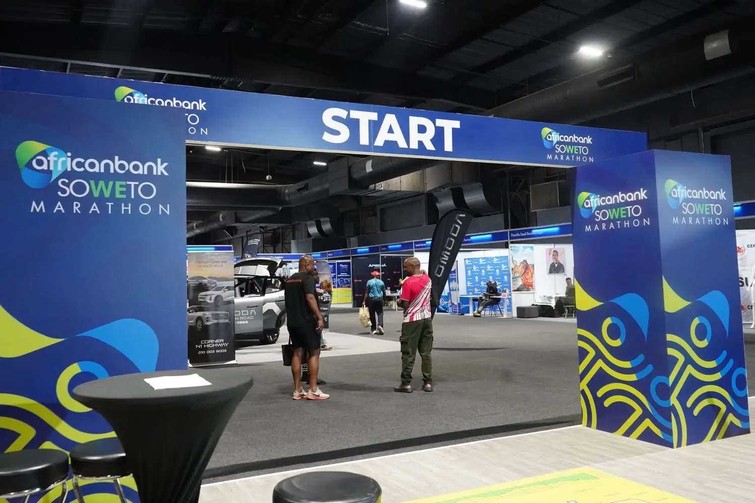 The African Bank Soweto Marathon start gantry set up at the venue