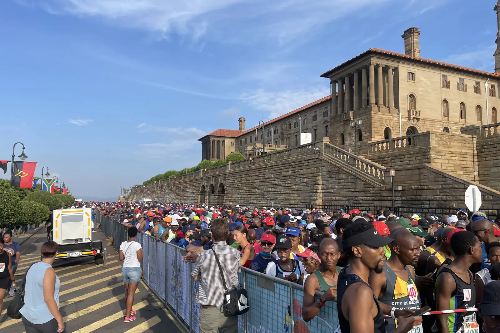 Participants gathered below the Union Buildings for the Mandela Remembrance Walk and Run
